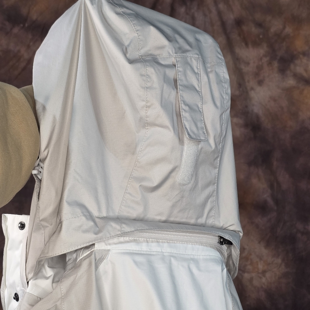Eddie Bauer Weatheredge Jacket Water Resistant Lined Shell Cream White Taupe L - Picture 6 of 16